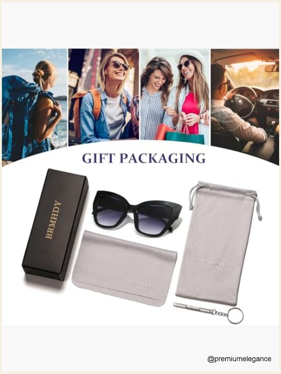Oversized Cat Eye Sunglasses Fashion Frame Trendy UV400 Shades main image 5